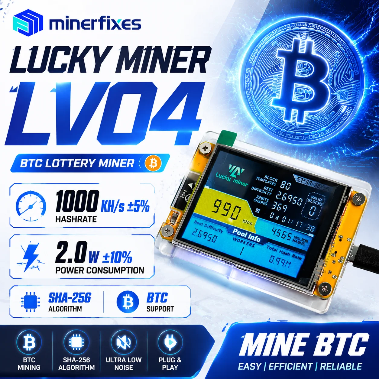 Espressif Esp32 - Lucky Miner LV04 NerdMiner V2 해시레이트