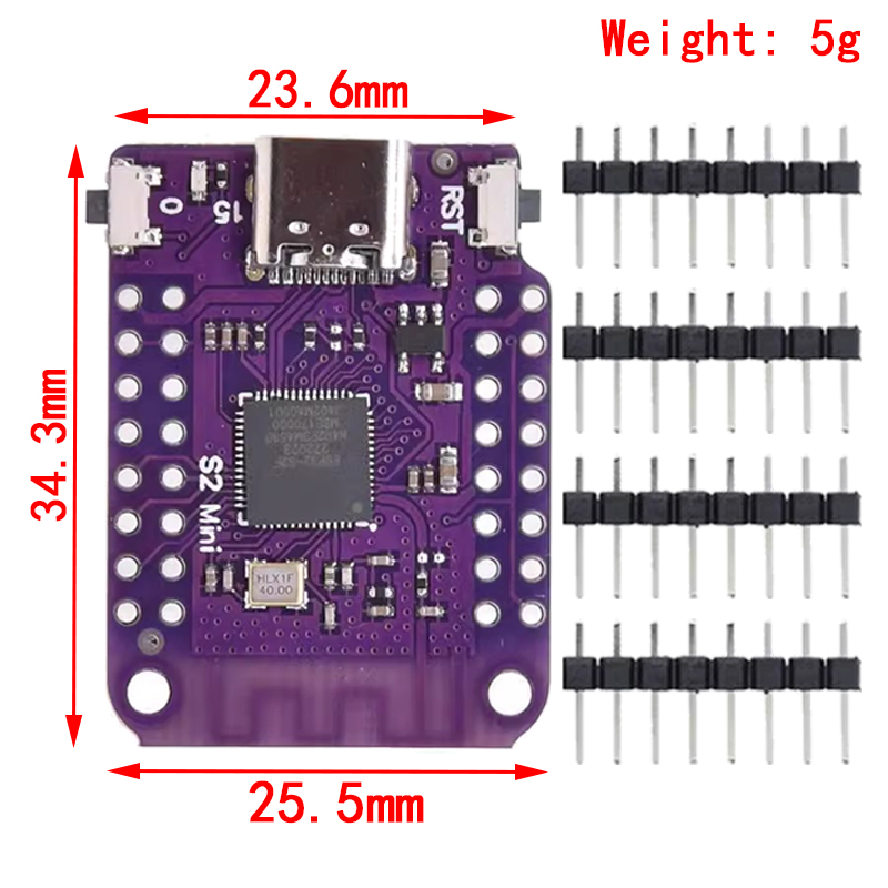 ESP32 S2 Mini V1.0.0 - LOLIN W - Esp32 S2 리뷰 및 가격