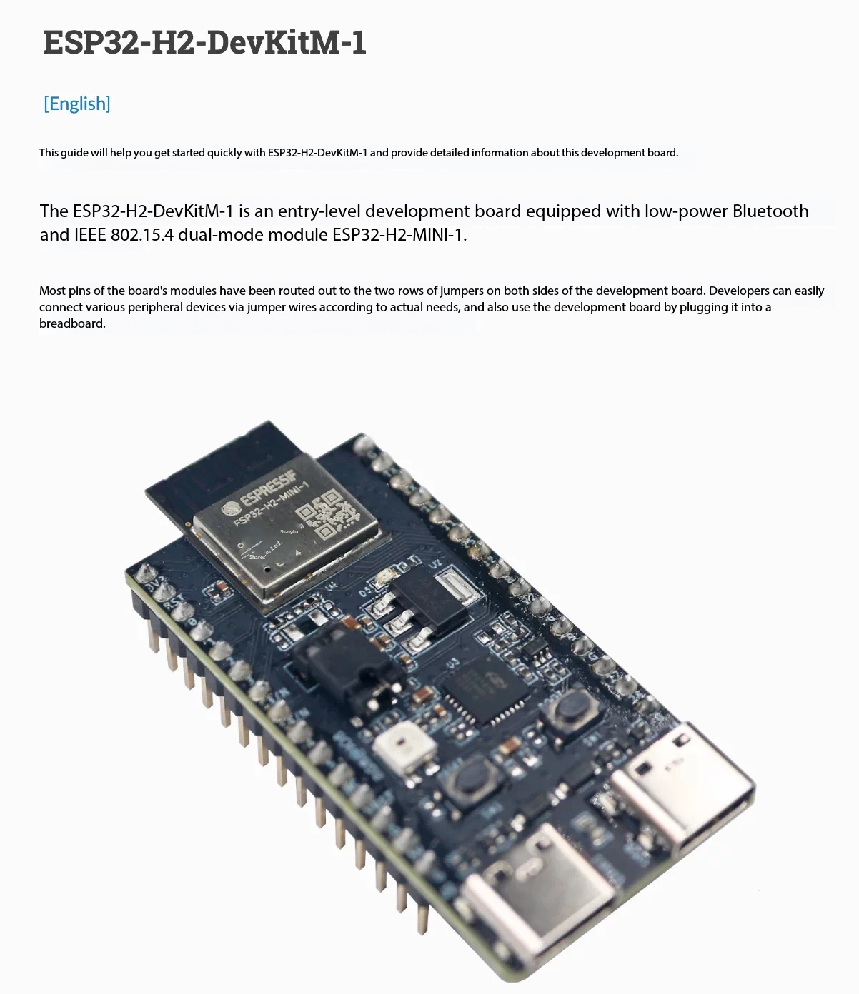 Espressif ESP32-H2-DevKitM-1 8 - Esp32 H2 리뷰 및 가격