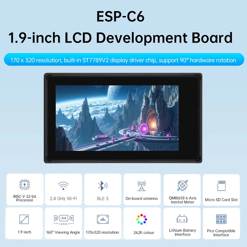 ESP32-C6 1.9인치 LCD 화면 개발 보드 17 - Esp32 C6 리뷰 및 가격