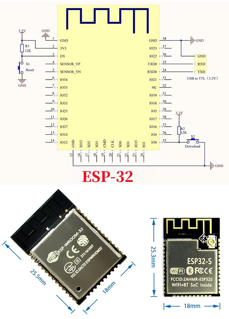 ESP32, ESP-32S, ESP-12E, ESP-1 - Esp32 Wifi Bluetooth Module 리뷰 및 가격