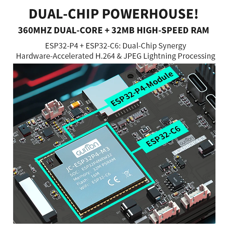 4.3인치 480x800 IPS 정전식 터치스크린 ES - Esp32 C6 리뷰 및 가격